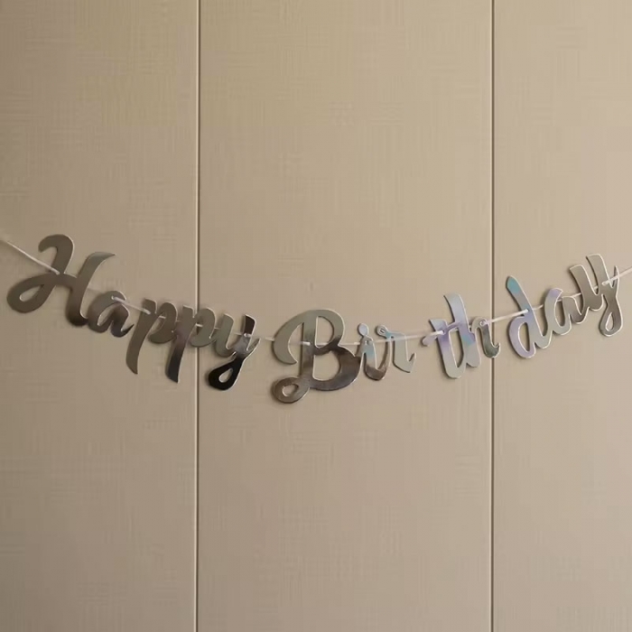 Happy Birthday Banner DIY Paper Hanging Party Flags