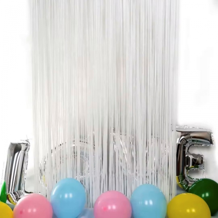 Macaron Foil Curtain Fringe Shiny Shimmer Party Wall