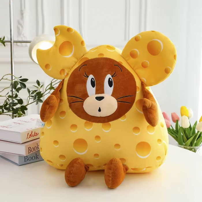 Cheese Cat And Cheese Mouse Pillow