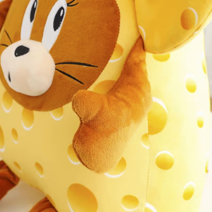 Cheese Cat And Cheese Mouse Pillow