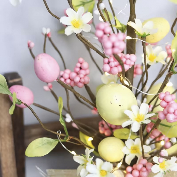 Easter egg table tree with light