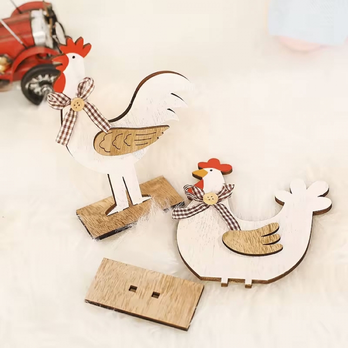 Wooden Easter Chicken Decoration