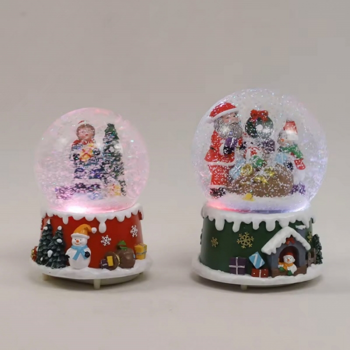 Santa Claus Ball Table Decor With Music