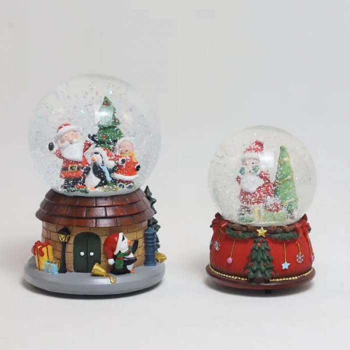 Santa Claus Ball Table Decor With Music