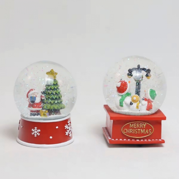 Santa Claus Ball Table Decor With Music