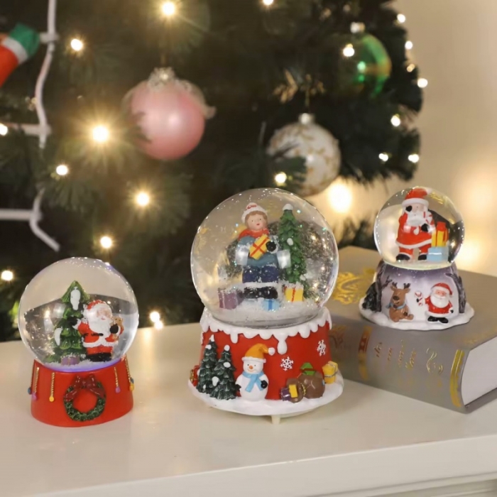Santa Claus Ball Table Decor With Music