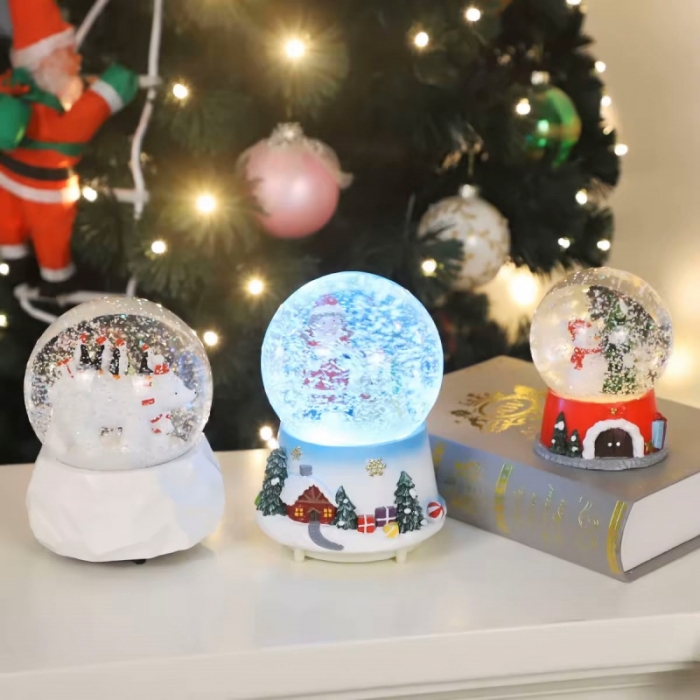 Santa Claus Ball Table Decor With Music