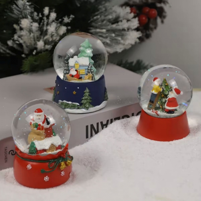 Santa Claus Ball Table Decor With Music