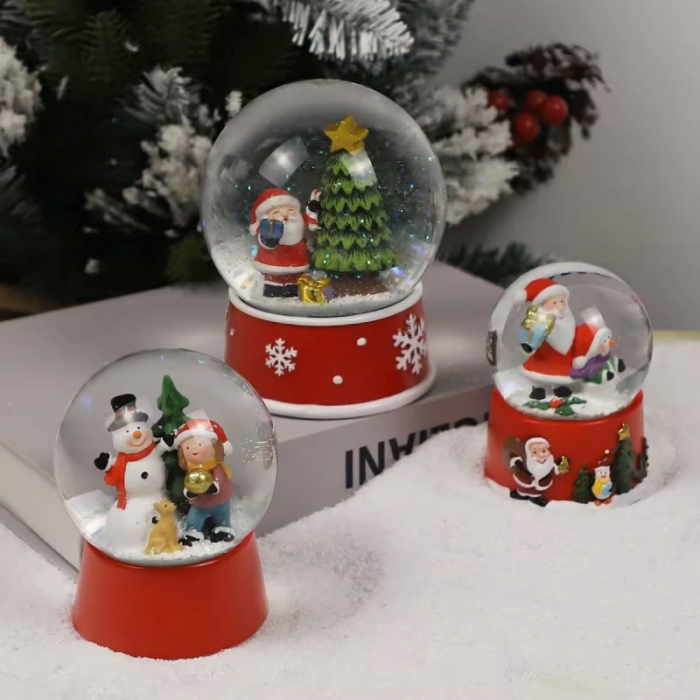 Santa Claus Ball Table Decor With Music