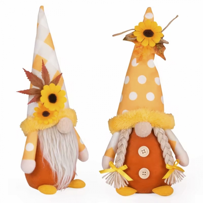 Faceless Doll Gnomes Decor With Sun flower