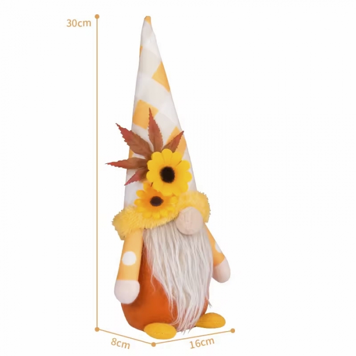 Faceless Doll Gnomes Decor With Sun flower