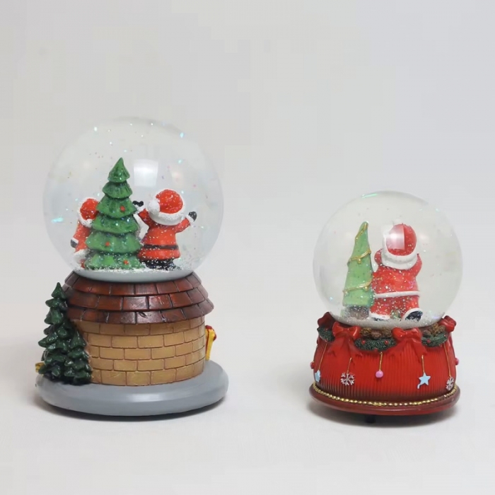 Santa Claus Ball Table Decor With Music