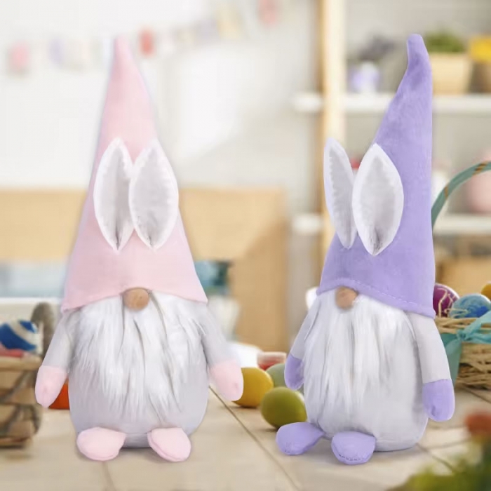Faceless Plush Dwarf Rabbit Easter  Decoration