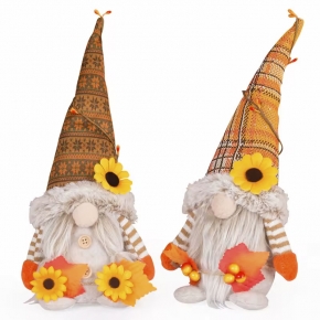 Faceless Doll Gnomes Decor With Sun flower