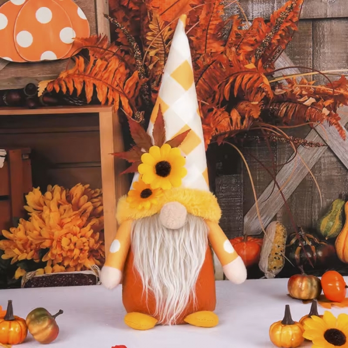 Faceless Doll Gnomes Decor With Sun flower