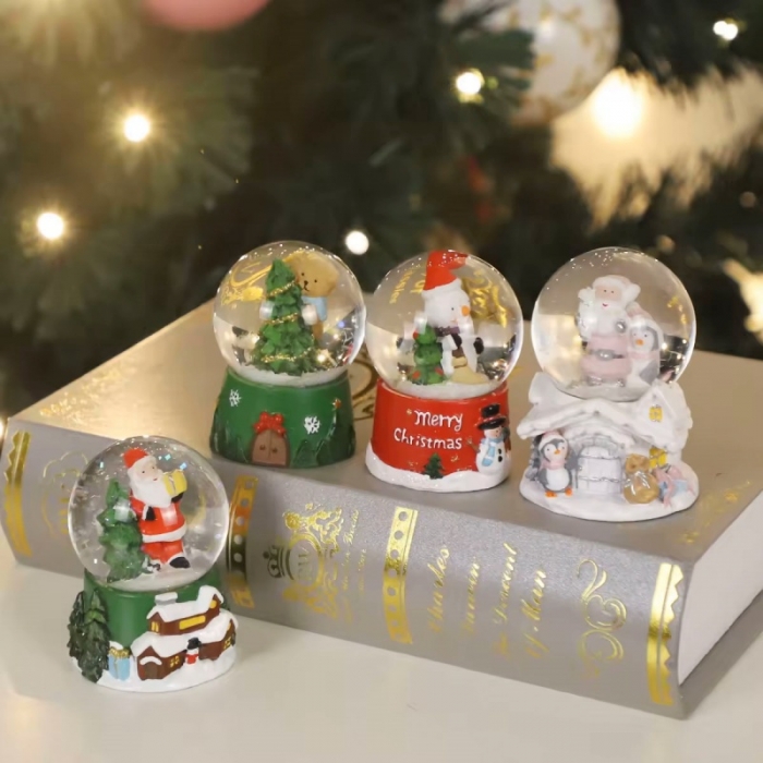 Santa Claus Ball Table Decor With Music
