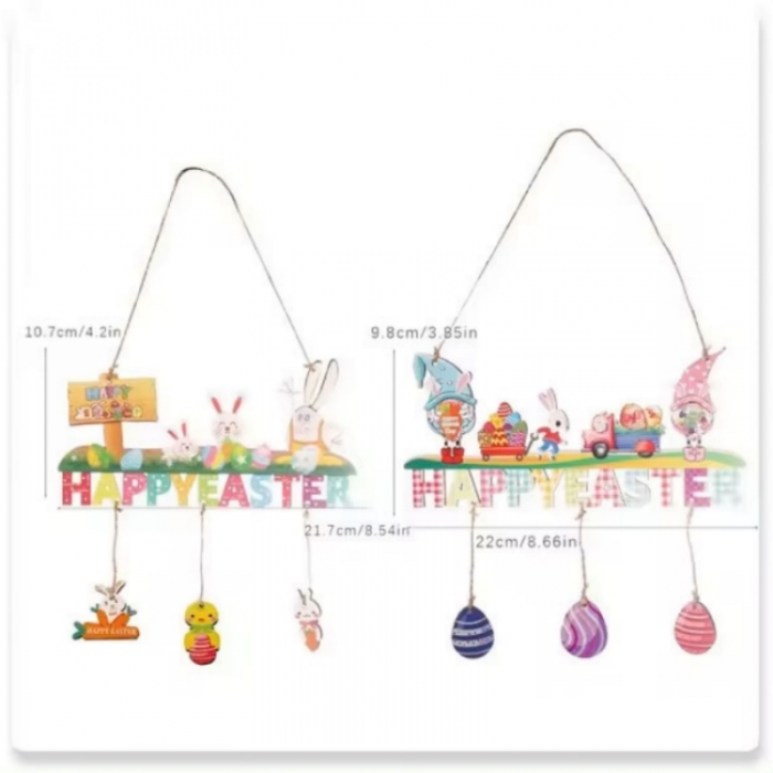 Easter Rabbit Wooden Decoration