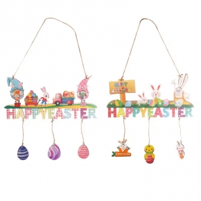 Easter Rabbit Wooden Decoration