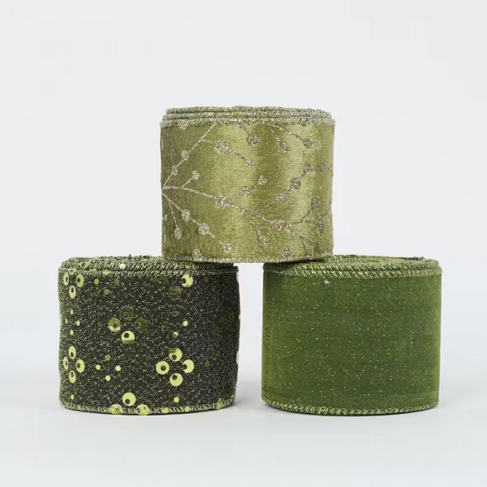 Christmas Green Ribbon