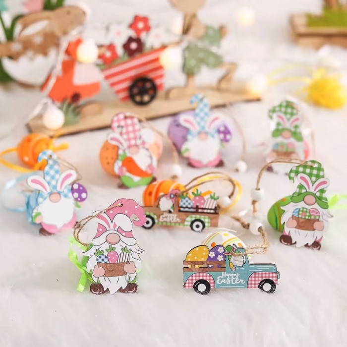 Easter Rabbit Wooden Decoration