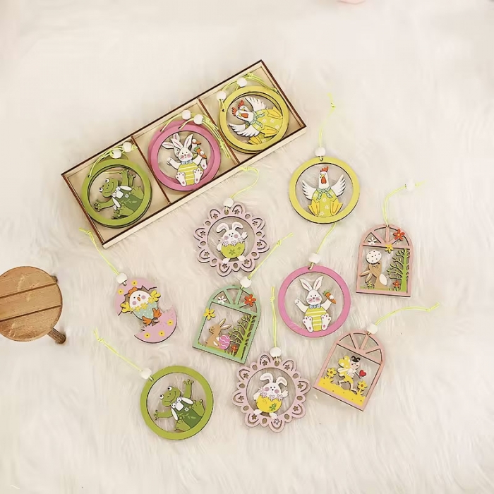 Easter Rabbit Wooden Decoration