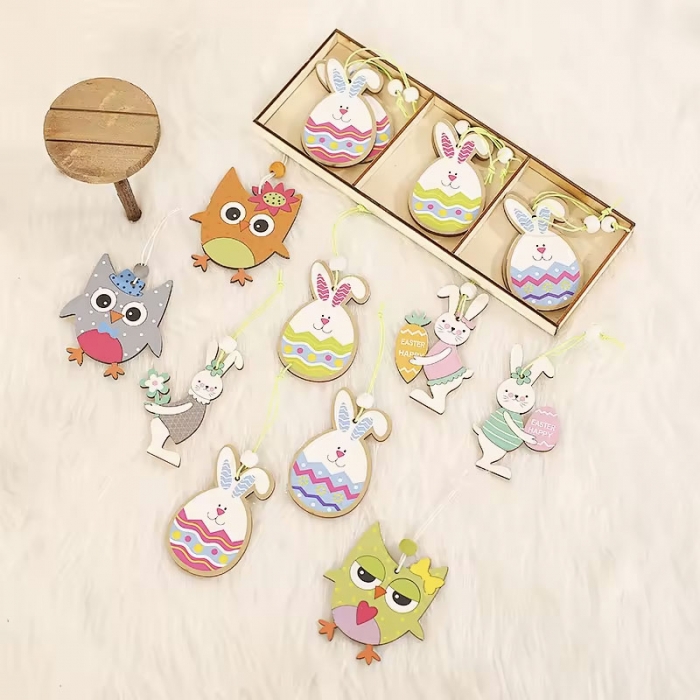 Easter Rabbit Wooden Decoration