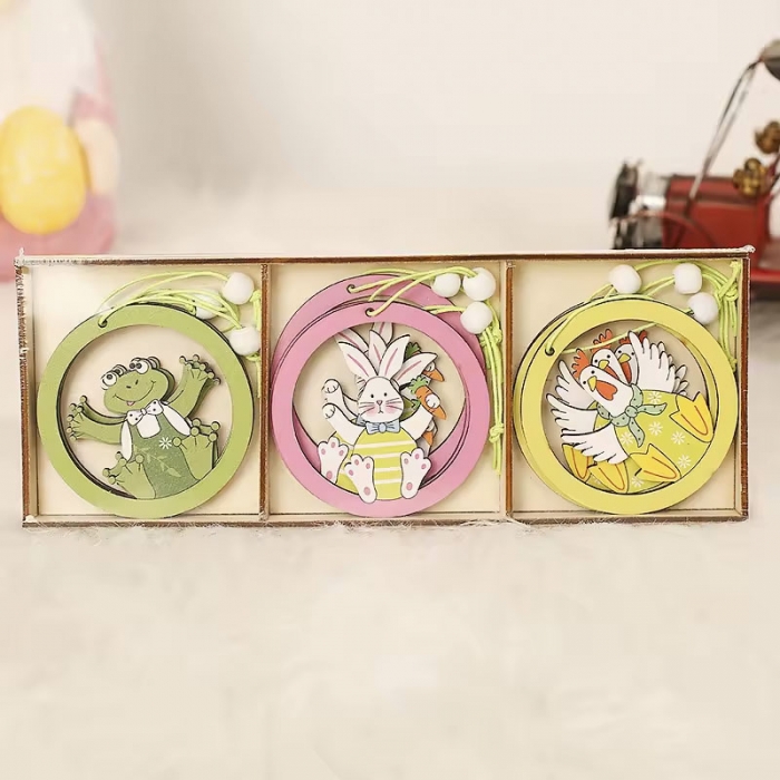 Easter Rabbit Wooden Decoration