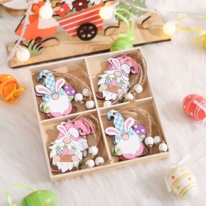 Easter Rabbit Wooden Decoration