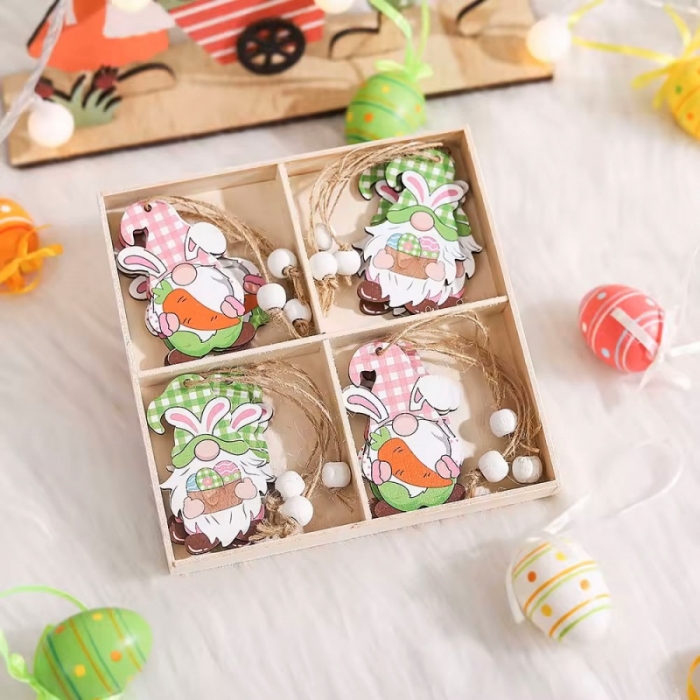 Easter Rabbit Wooden Decoration