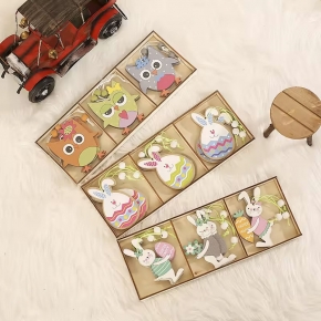 Easter Rabbit Wooden Decoration
