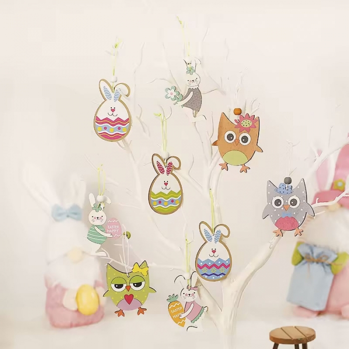 Easter Rabbit Wooden Decoration