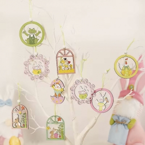 Easter Rabbit Wooden Decoration