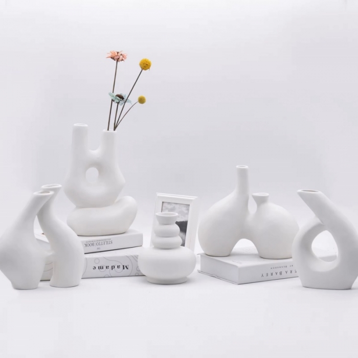 White Ceramic Countertop Vases