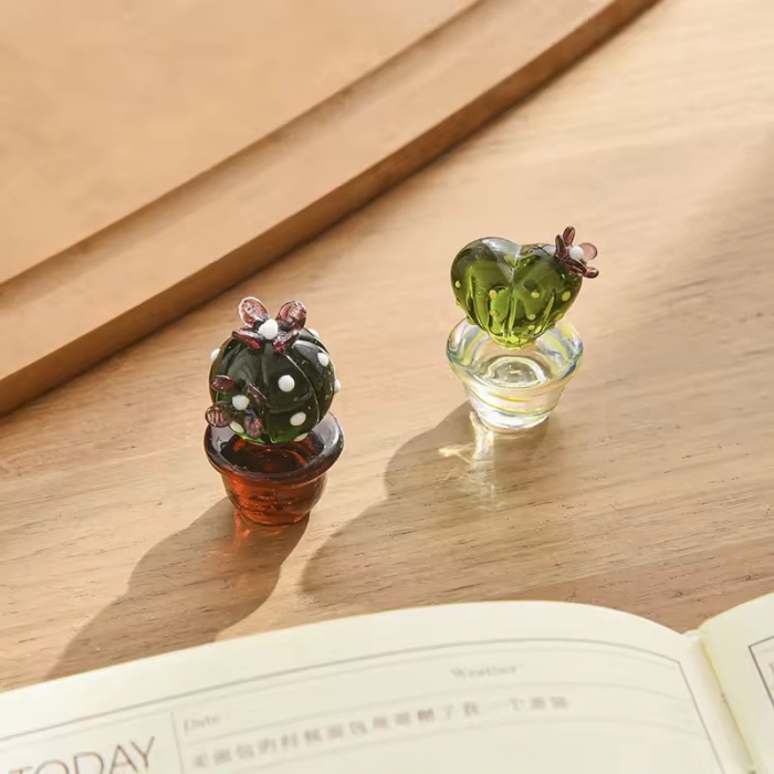 Glass Tiny Cactus Decorate