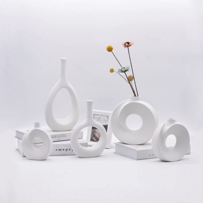 White Ceramic Countertop Vases