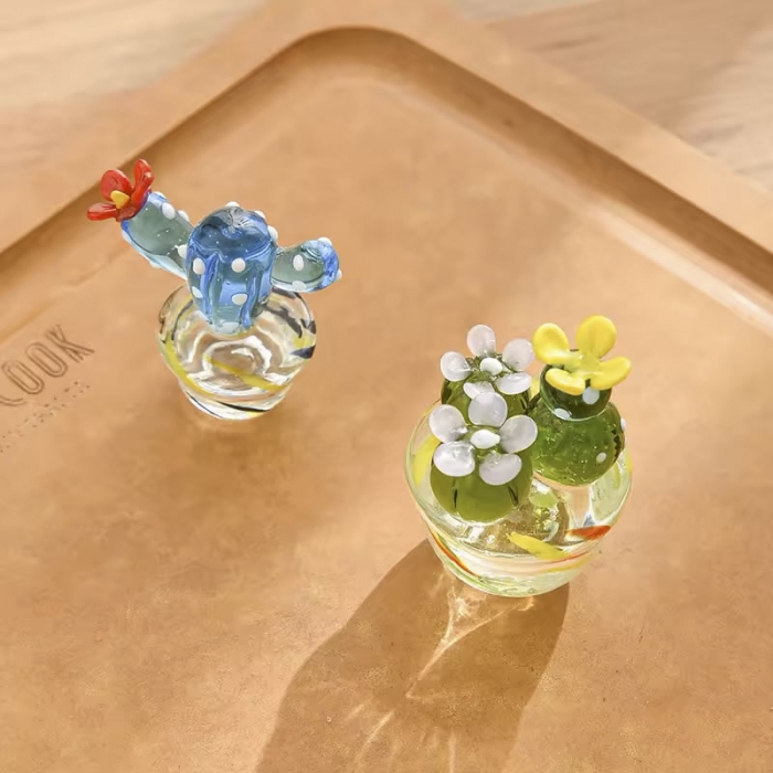 Glass Tiny Cactus Decorate