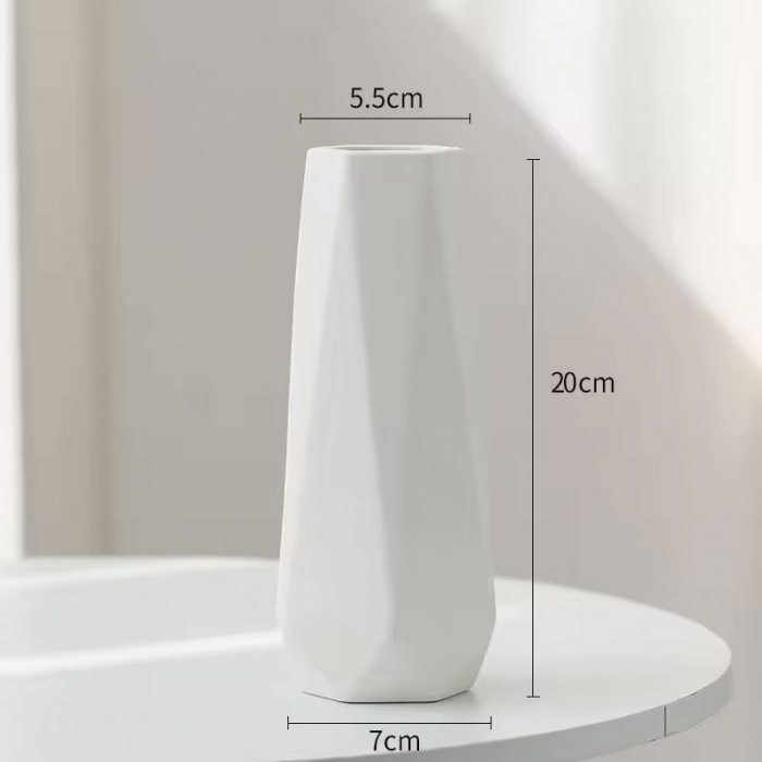 White Ceramic Simple Vase