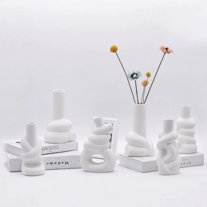 White Ceramic Countertop Vases