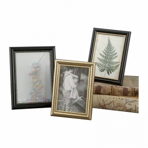 Black and Gold Plastic Picture Frame