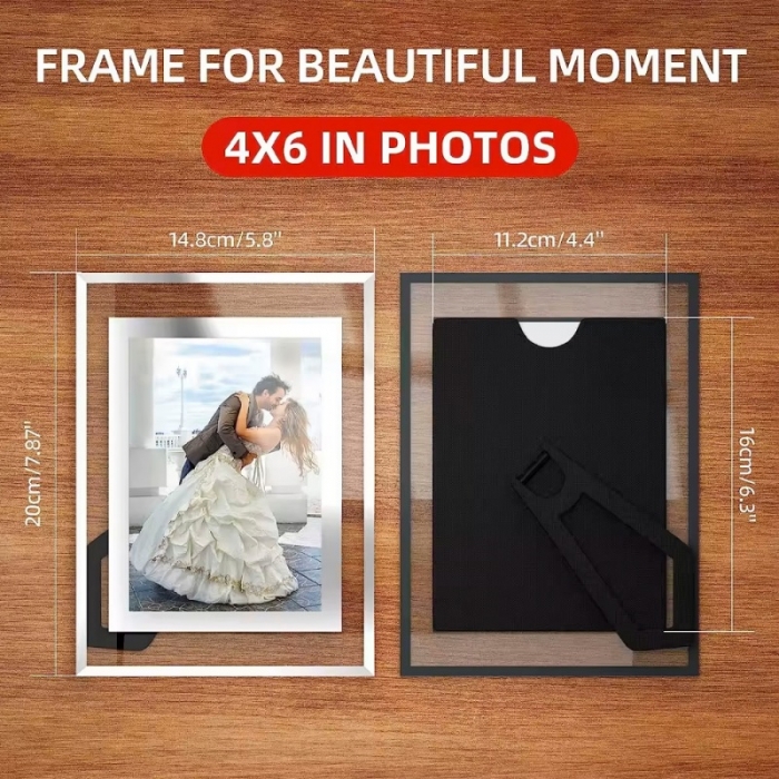 Crystal Clear Mirrored Sparkle Crushed Diamond Picture Frame