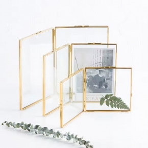 Metal Large Folding Gold Black Photo Frame