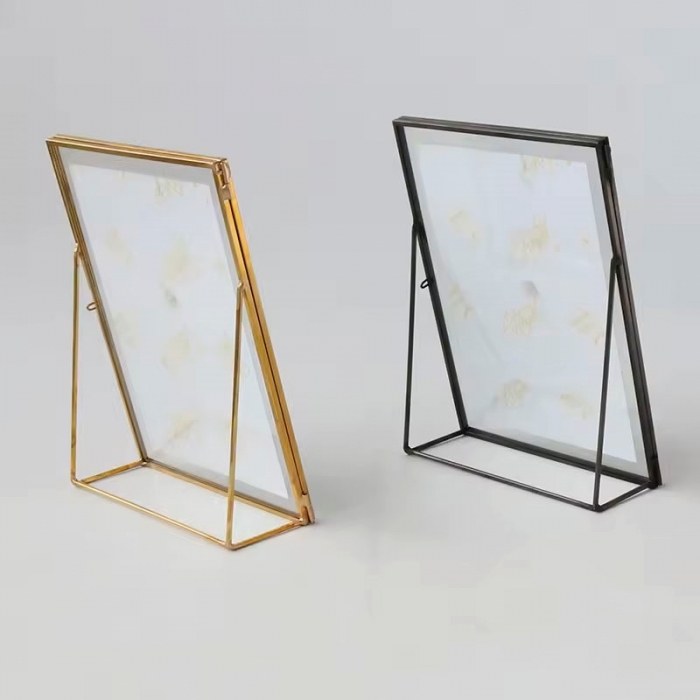 Metal Large Folding Gold Black Photo Frame