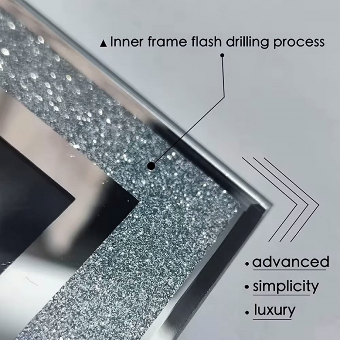 Silver crystal photo frame
