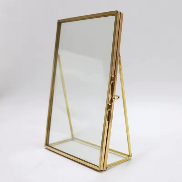 Metal Large Folding Gold Black Photo Frame