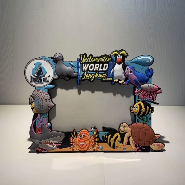 Eco-friendly Soft Rubber Cartoon Underwater World Photo Fram