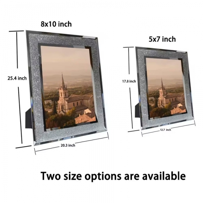Silver crystal photo frame