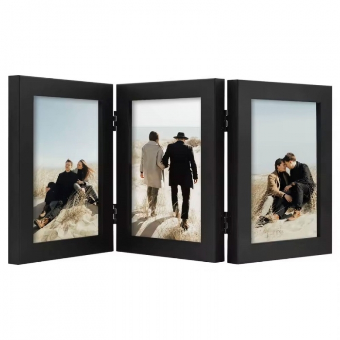 Three Picture Frame Trifold Hinged