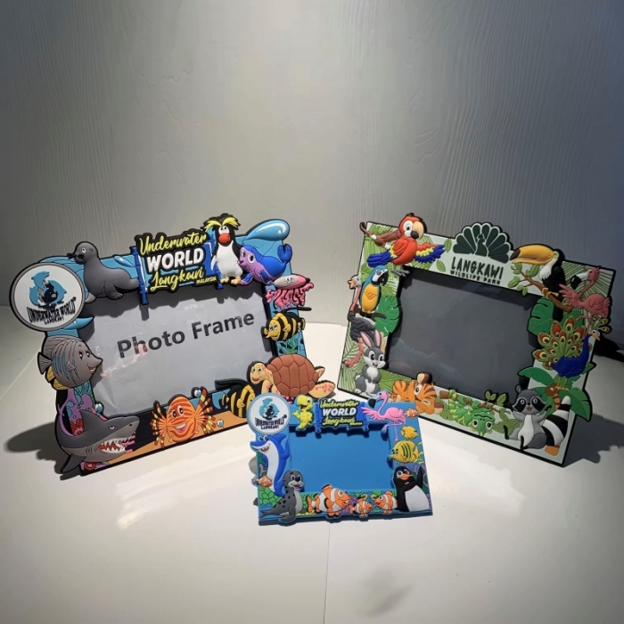 Eco-friendly Soft Rubber Cartoon Underwater World Photo Fram