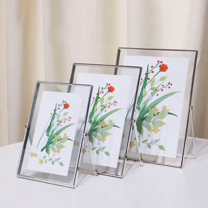 Metal Large Folding Gold Black Photo Frame